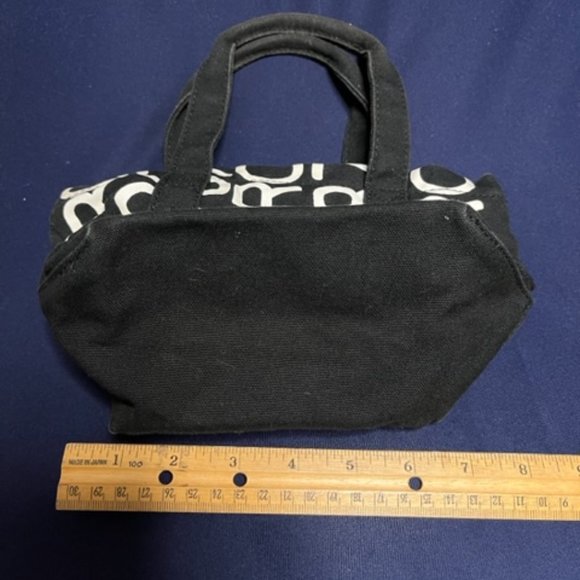 Aeropostale Printed Black & White Mini Cotton Tote Bag 8"x4"x5" - Picture 15 of 16